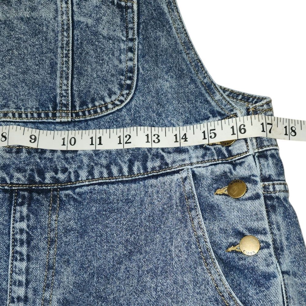 Cider Blue Medium Wash Wide Leg Denim Bib Overalls. Sz. 6/M - Picture 6 of 9